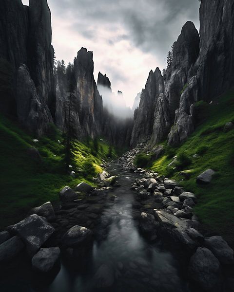 Wandelen in de bergen van fernlichtsicht