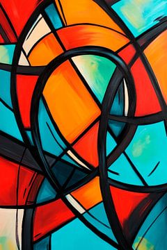 Abstract colour composition - Vivid shapes by Poster Art Shop