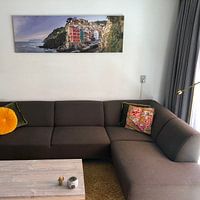 Klantfoto: Riomaggiore - Cinque Terre van Teun Ruijters, op canvas