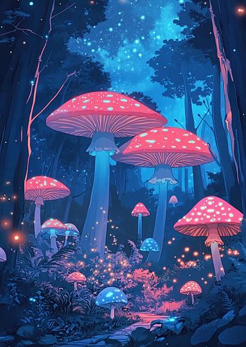 Forêt de Champignons Magique – Rêves Lumineux