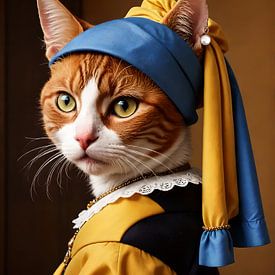 The cat with the pearl earring by Jonas Potthast