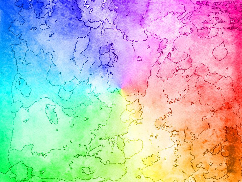 Seelen Landkarte Regenbogen par Katrin Behr