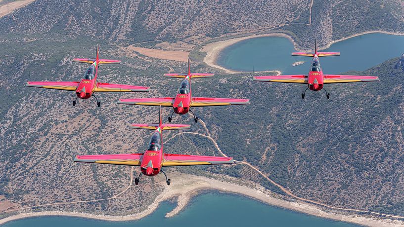Royal Jordanian Falcons over Greece. by Jaap van den Berg