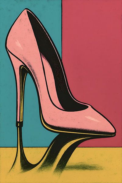 High heel pop art painting. by Johannes