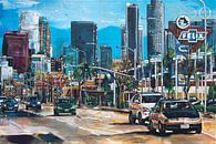 Los Angeles schilderij van Jos Hoppenbrouwers thumbnail