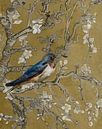 Swallow with almond blossom - Vincent van Gogh by Digital Art Studio thumbnail