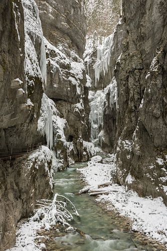 Partnach Gorge in winter