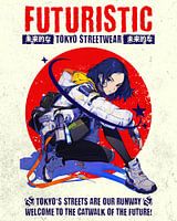 Futuristische Tokioter Streetwear