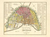 Karte Amsterdam - 1840 von Bibliotheek Beeld Miniaturansicht