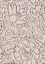 Japanese flowers on warm beige by Mad Dog Art thumbnail