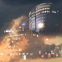 Citylights in the mist