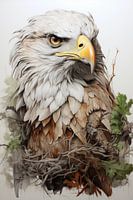 Skizze Adler in Nahaufnahme