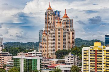 Uitzicht over Panama City van Jan Schneckenhaus
