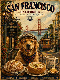 Golden Retriever in San Francisco von Erika Kaisersot