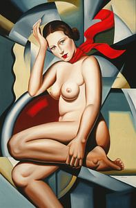 Orange Scarf sur Catherine Abel