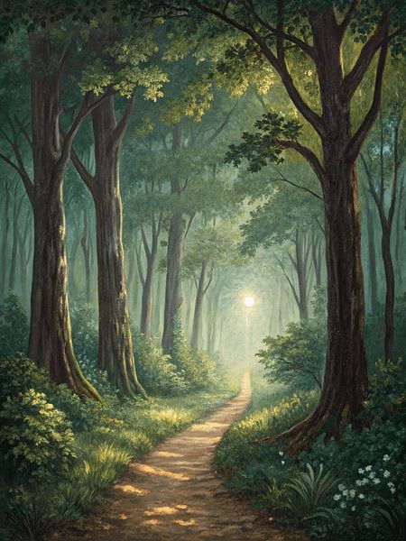 Le sentier lumineux : Un sentier lumineux à travers les bois enchantés par Artistic