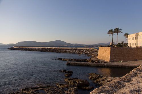 Bastion of Alghero, Sardinia overlooking the sea