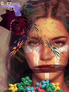 Painted face