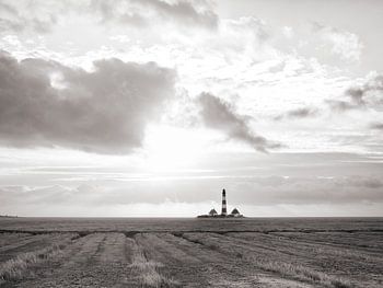 Leuchtturm Westerhever - klassisches Nordsee Wandbild