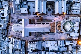 Zwolle Peperbus church tower during a cold winter sunrise by Sjoerd van der Wal Photography