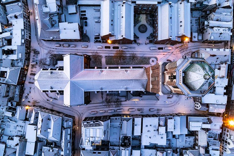 Zwolle Peperbus church tower during a cold winter sunrise by Sjoerd van der Wal Photography
