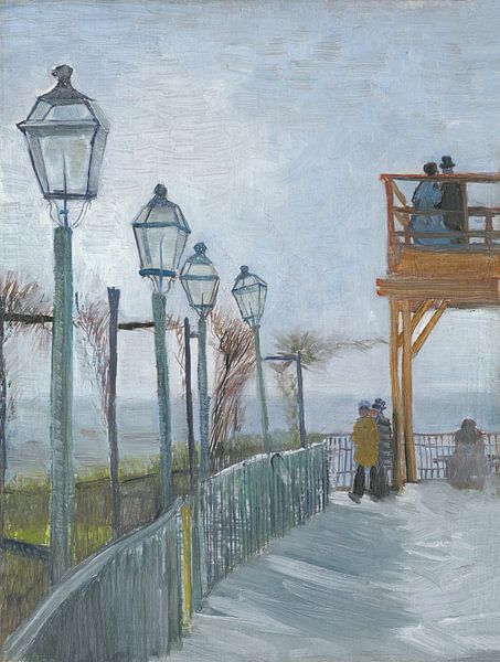 Terrace and Observation Deck at the Moulin de Blute-Fin, Montmartre, Vincent van Gogh (1887)  This p by Masterful Masters