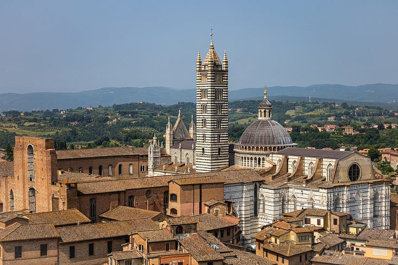 Der Dom von Siena in Italien vom Torre de Mangia aus gesehen (Landschaft) von André Blom Fotografie Utrecht