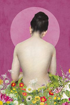 Japanese Girl in Garden van Marja van den Hurk