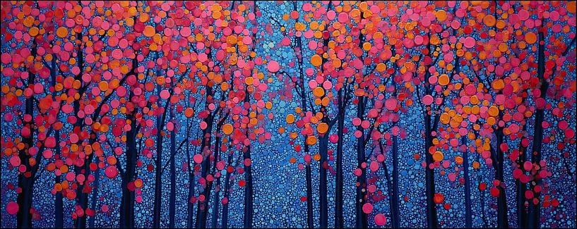 Kleurvolle Bomen | Joyful Burst of Colors van De Mooiste Kunst