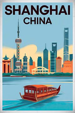 Shanghai, China van Poster Art Shop