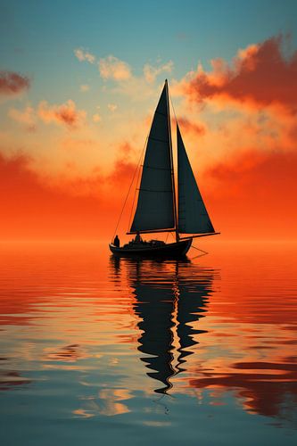 Sailboat Sailing Ship Boat Maritime Sea Poster Art Print