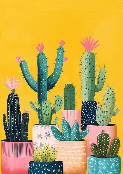 Playful Cactus Serenade by Liv ter Riet