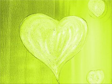 Herz grün van Katrin Behr