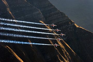 Patrol Suisse at the Axalp Fliegerschiessen Airshow in Switzerland by Martin Boschhuizen