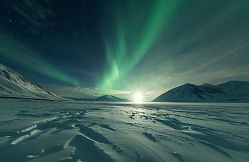 Noorderlicht van fernlichtsicht