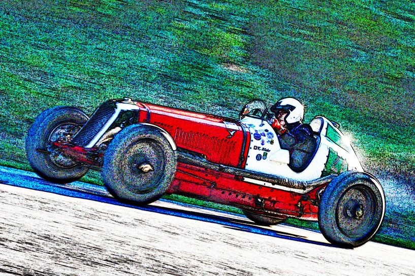 Maserati 8 CM KUNSTFOTO op de berg - Eggberg Klassik 2019 - van Ingo Laue