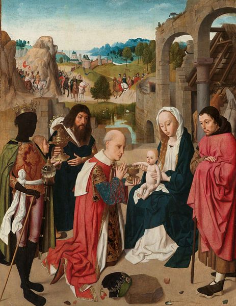 The adoration of the kings, Geertgen tot Sint Jans, ca. 1480 - ca. 1485 by Marieke de Koning