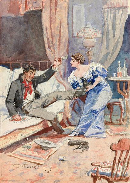 Charles Marion Russell,Just a little pleasure by finemasterpiece