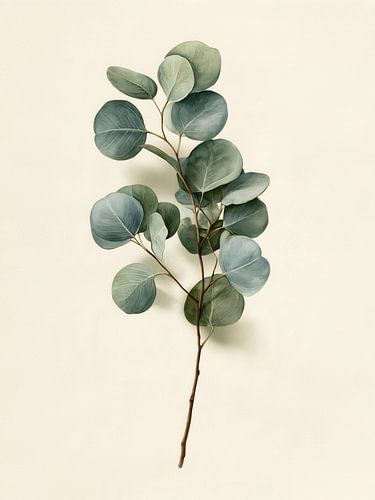 Branche d'eucalyptus minimaliste 02