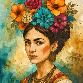 Blütenköniging in Gold von Sabine Wagner