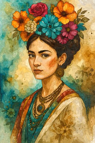 Flower queen in gold