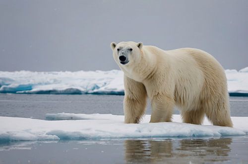 IJsbeer op ijsschots