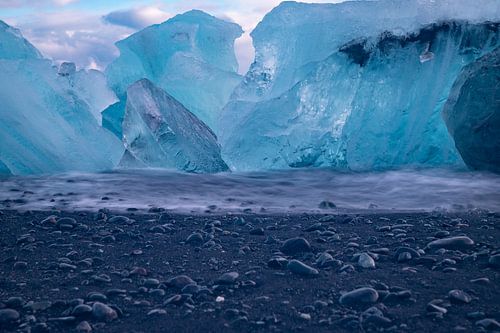 Diamant Beach bijJökulsárlón , IJsland. Landschap