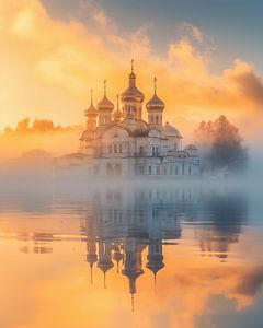 Kirche im goldenen Schein