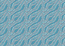 Pad van schelpen blauw van Kimfaesdesign