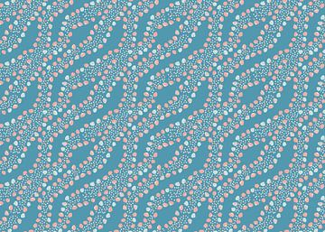 Path of shells blue by Kimfaesdesign