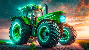 Green colours Tractor with electric motor by Mustafa Kurnaz