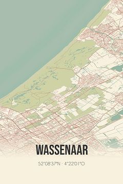 Vintage landkaart van Wassenaar (Zuid-Holland) van Rezona