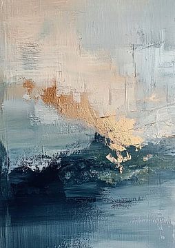 Serene Chaos in Blue Gold van Zen en Meer
