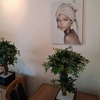 Kundenfoto: Das Mädchen mit den goldenen Ohrringen von Carla Van Iersel, auf Acrylglas